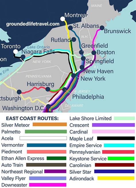 northeast regional train route map.